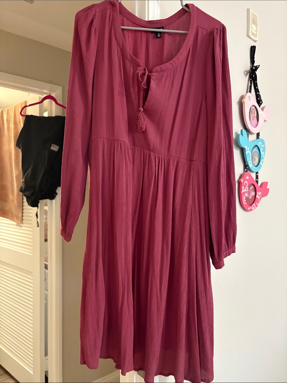 torrid textured tie-front dress - deep rose